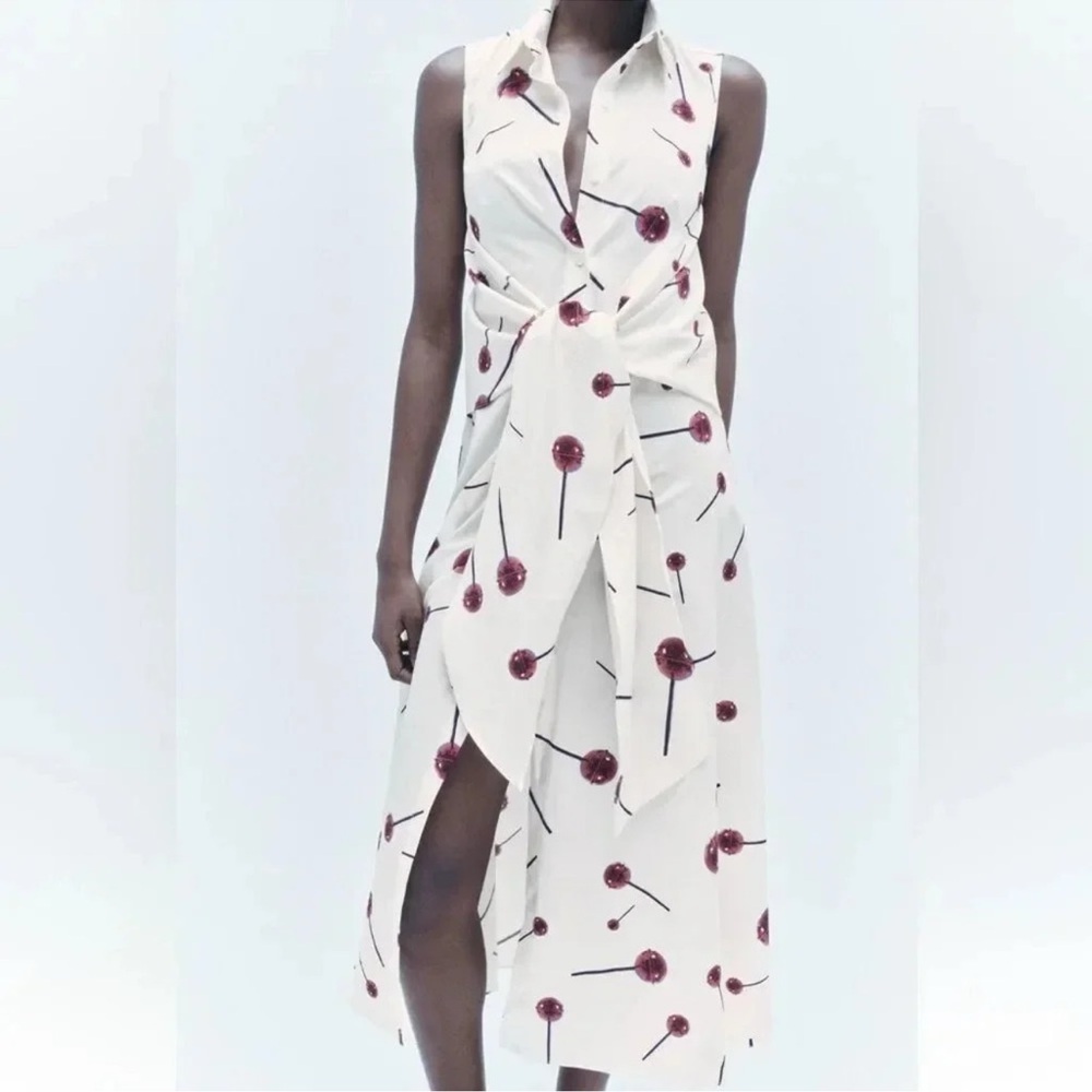 Zara ZW Collection Poplin Lollipop Dress - Picture 3 of 13